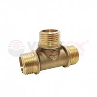 Тройник переходной с наружной резьбой VALFEX НР 1/2"- НР 3/4"- НР 3/4" (70/10)